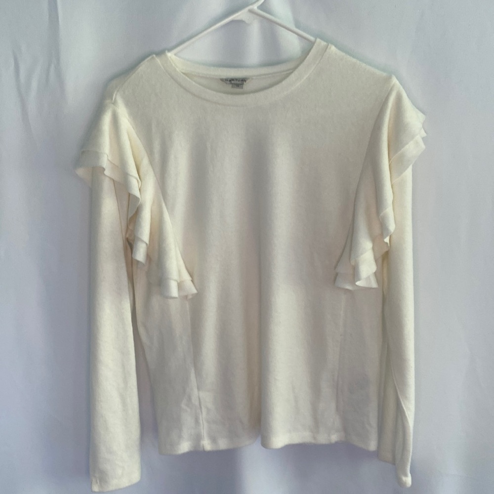 Habitual Kid Soft Sweater with Ruffles